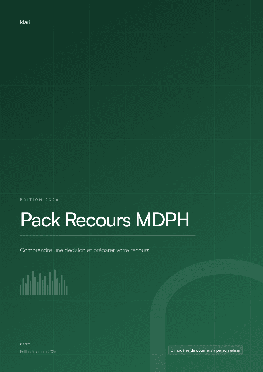 Pack Recours MDPH, page 1 : Couverture de l'édition